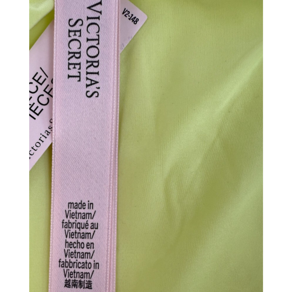 Victoria's Secret Sequin Neon Yellow Mini Skirt w/Built-in Panties Size L - Picture 6 of 8
